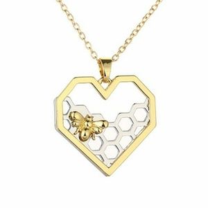 Bees heart necklace